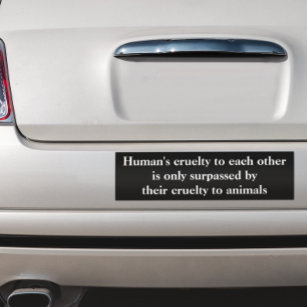 Grausamkeit veganer Tierrechte Autoaufkleber