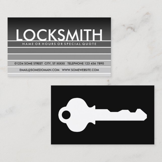 Grauschau LOCKSMITH Visitenkarte (Vorne/Hinten)