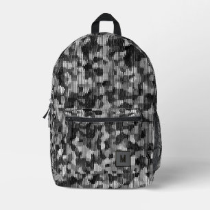 Grauschlange digitale Camouflage futuristisch Bedruckter Rucksack