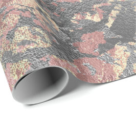 Grauschmolzen Silberne Rose Gold Rosa Marmormetall Geschenkpapier