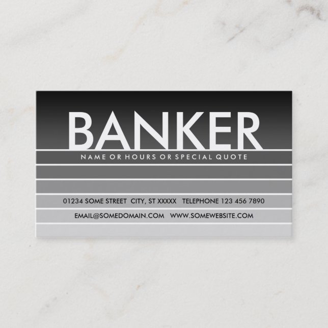 Grauschwalbe BANKER Visitenkarte (Vorderseite)