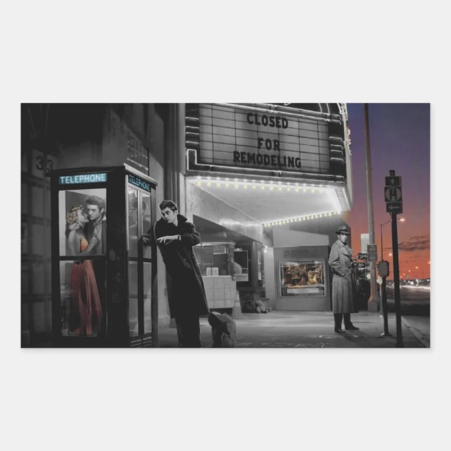 Grauschwarz Rechteckiger Aufkleber (Vorderseite)