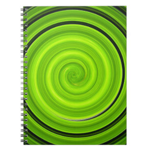 Grauschwarzes Spiralmuster Notizblock