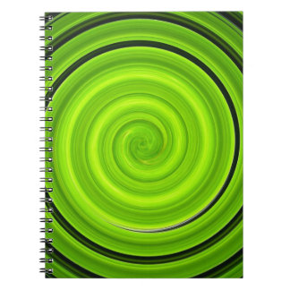 Grauschwarzes Spiralmuster Notizblock