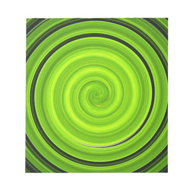 Grauschwarzes Spiralmuster Notizblock (Vorderseite)