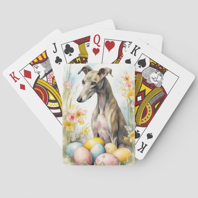 Grauschwund mit Ostereiern Spielkarten (Rückseite)