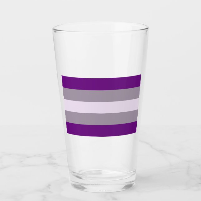 Grausexueller Stolz Glas (Vorderseite)