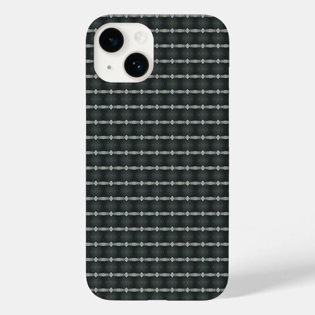 Graustahlnahtloses Muster Case-Mate iPhone 14 Hülle (Rückseite)