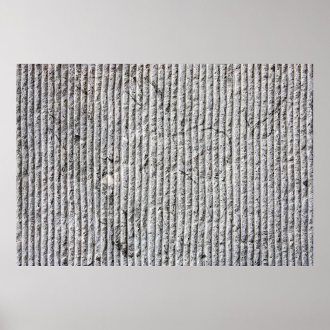 Grausteinfarbene Wandstruktur. Textur der Steinmau Poster (Vorne)