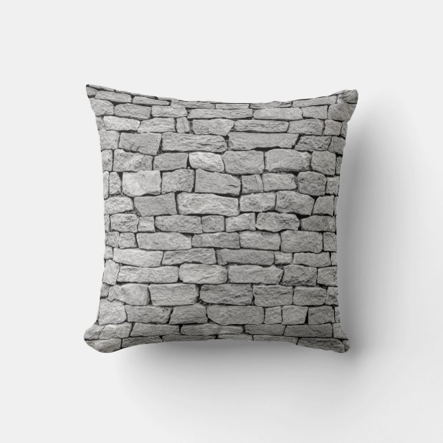Grausteinmauer als abstrakter Hintergrund. Kissen (Vorderseite)