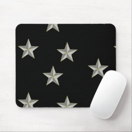 Grausterne auf schwarz mousepad