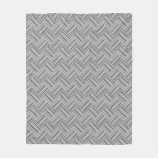 Graustreifen diagonales Webmuster Fleecedecke (Vorderseite)