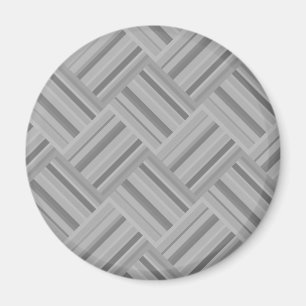 Graustreifen diagonales Webmuster Magnet