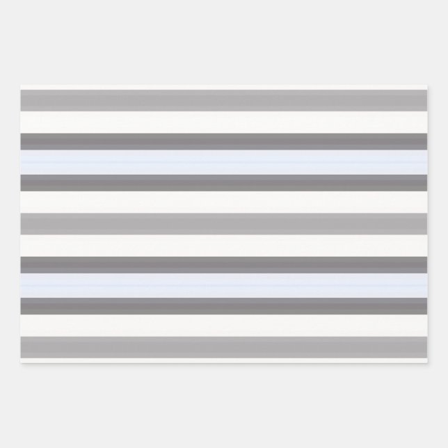 Graustreifen Geschenkpapier Set (Vorderseite)