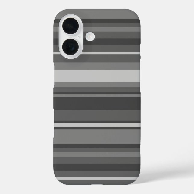 Graustreifen iPhone 16 Hülle (Rückseite)