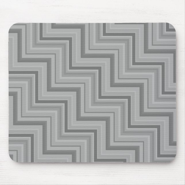 Graustreifen Treppenmuster Mousepad (Vorne)