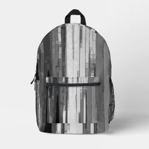 Graustufen-Abstrakt B&W-Kunst Bedruckter Rucksack