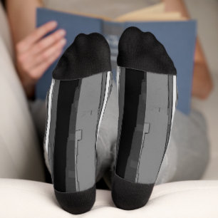 Graustufen-Abstrakt B&W-Kunst Socken