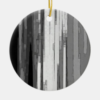 Graustufen-Abstrakte B&W Art Keramik Ornament