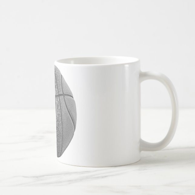 Graustufen-Basketball Kaffeetasse (Rechts)