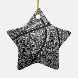 Graustufen-Basketball Keramikornament