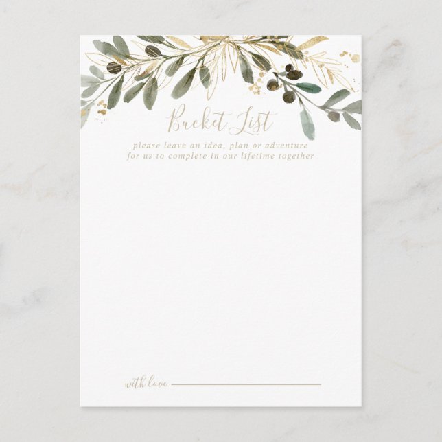 Graustufen der Hochzeit im Herbst Postkarte (Vorderseite)