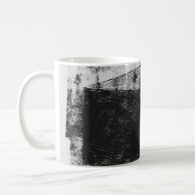 Graustufen-Foto Kaffeetasse (Links)
