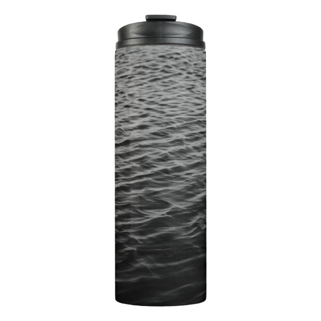 Graustufen-Foto Thermosbecher (Vorderseite)
