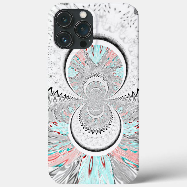 Graustufen Kaleidoskop Art Print Case-Mate iPhone Hülle (Rückseite)