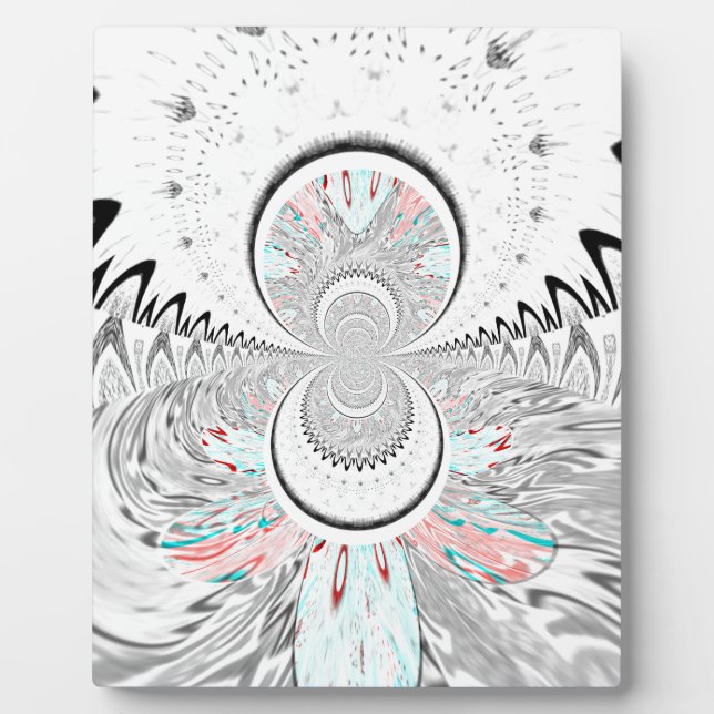 Graustufen Kaleidoskop Art Print Fotoplatte (Vorderseite)