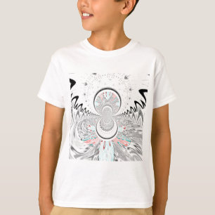 Graustufen Kaleidoskop Art Print T-Shirt
