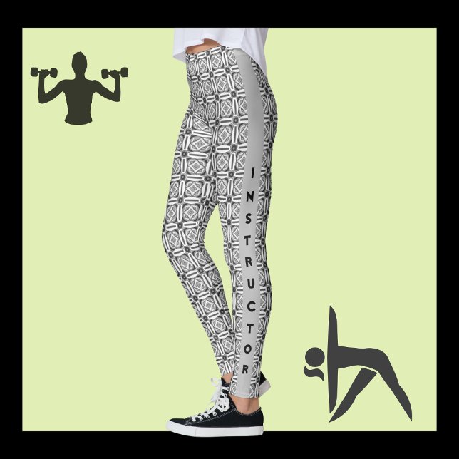 Graustufen modernes minimalistisches Muster und Te Leggings (Von Creator hochgeladen)