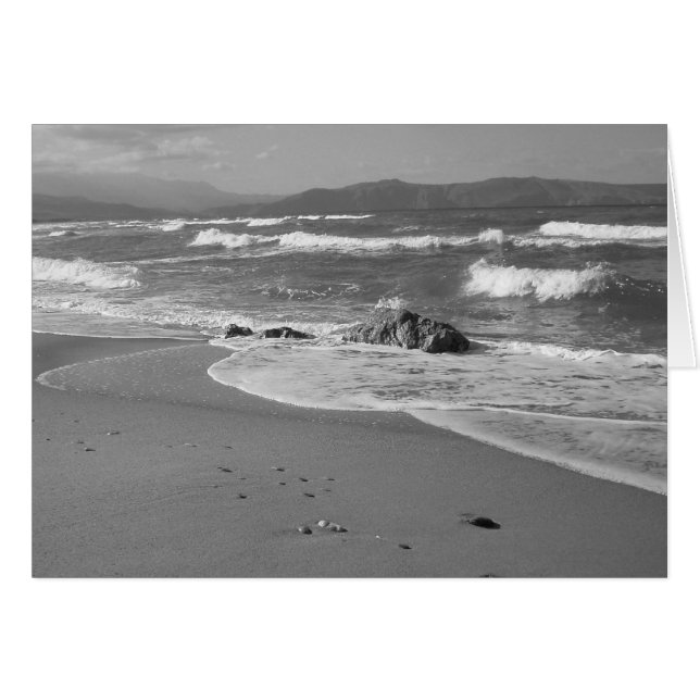 Graustufen-Seascape-Karte (Vorderseite (Horizontal))