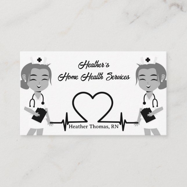 Graustufen-Zuhause Visitenkarte (Vorderseite)