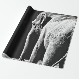 GRAUSTUFENBILD VON ELEFANT GESCHENKPAPIER