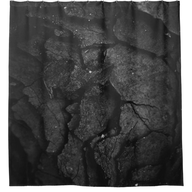 Graustufenfotografie Duschvorhang (Vorderseite)