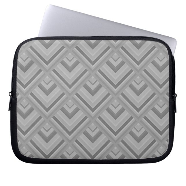 Graustufenmuster Laptopschutzhülle (Vorderseite)