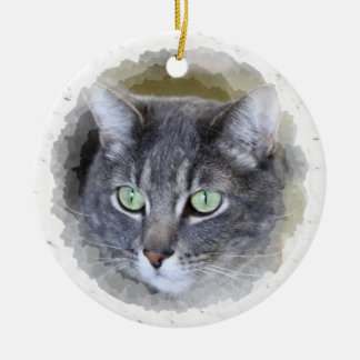 Grautabby Keramikornament
