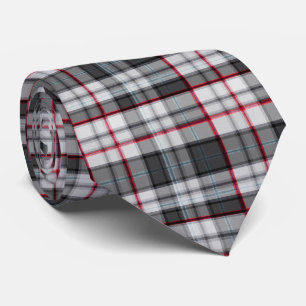 Grautexturierte Tartan kariert Krawatte