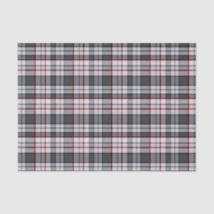 Grautexturierte Tartan kariert Seidenpapier