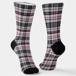 Grautexturierte Tartan kariert Socken