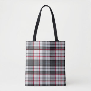 Grautexturierte Tartan kariert Tasche
