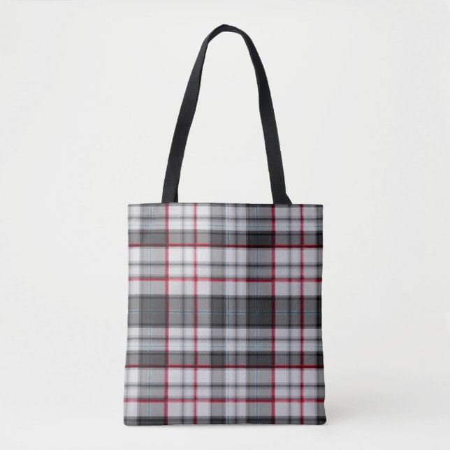 Grautexturierte Tartan kariert Tasche (Vorderseite)