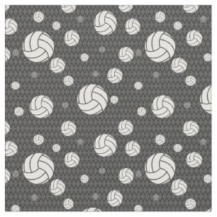 Grauvolleyball Zickzack Gemustert Stoff
