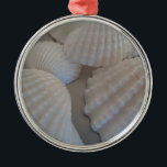 Grauweiß, Muscheln, Sea Muschel Summer Beach Liebe Silbernes Ornament<br><div class="desc">Grauweiß,  Muscheln,  Sea Muschel Summer Beach Liebe</div>