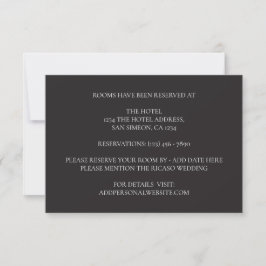 Grauweiße, moderne Blume - Reservierung für Hochze RSVP Karte
