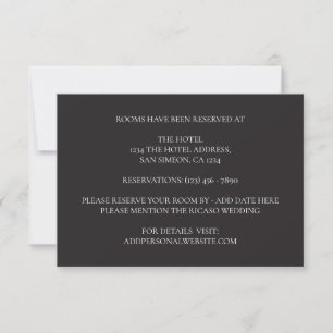 Grauweiße, moderne Blume - Reservierung für Hochze RSVP Karte