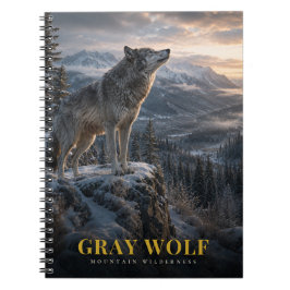 Grauwolf-Berg-Wilderness-Tiere Notizblock
