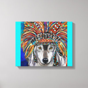 Grauwolf-Kunst Leinwanddruck