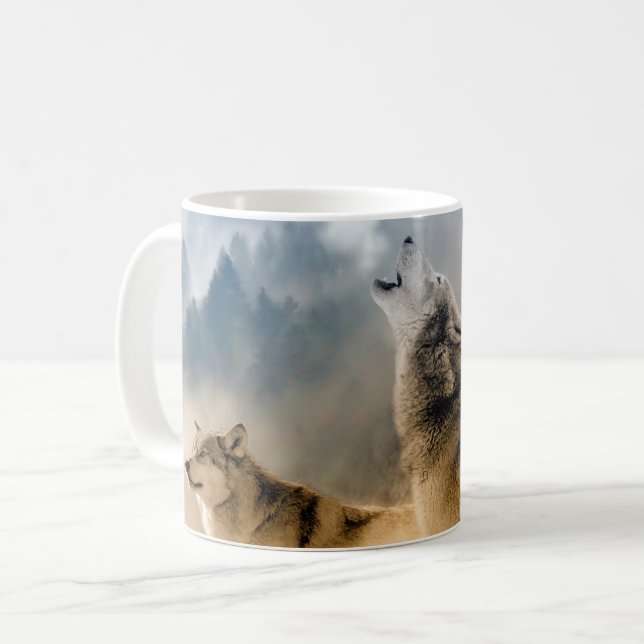 Grauwölfe Kaffeetasse (Vorderseite Links)